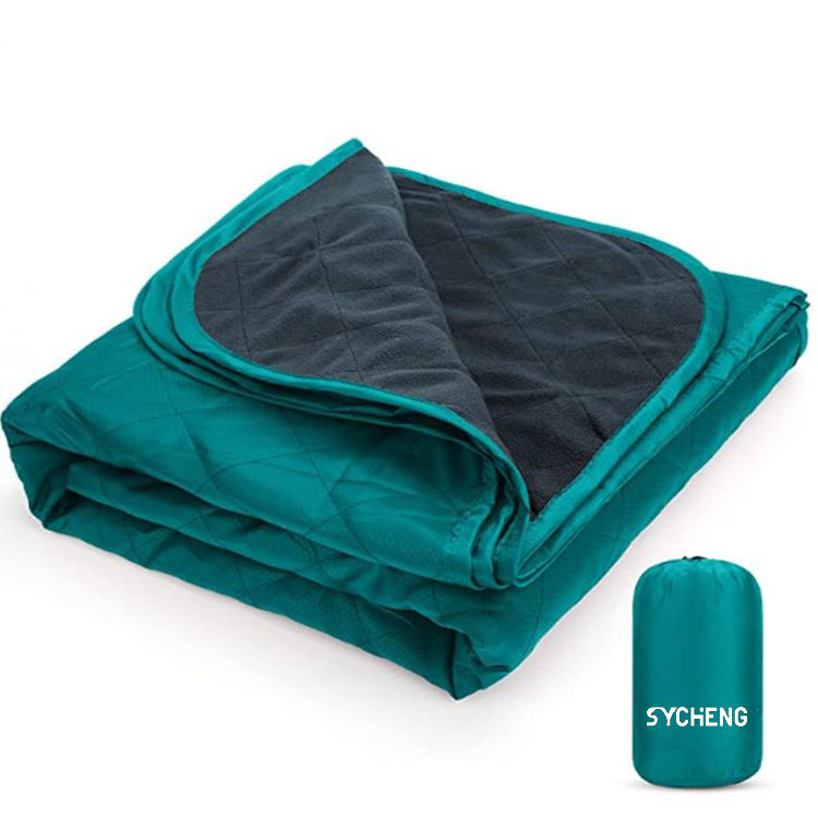 SYCHENG Nylon Camping Blanket - Packable & Waterproof Warm Camping Quilt - Outdoor Blanket for Stadium, Backpacking, Camping, Travel, and Hiking