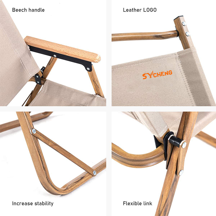 SYCHENG Foldable Chair - Outdoor Furniture Kermit Aluminum Portable Folding Chair Great for Camping Picnic Park (Khaki, Regular)