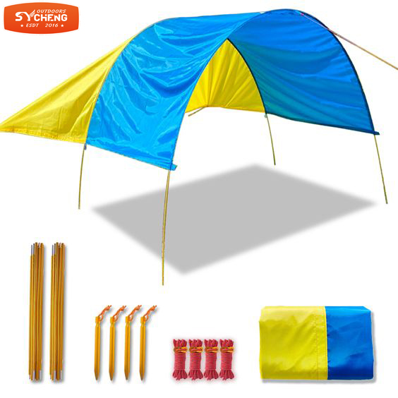 SYCHENG World's Best Beach Shade, The Original Wind-Powered Beach Canopy, Provides 150 Sq. Ft. of Shade, Compact & Easy to Carry, Sets up in 3 Minutes, Designed & Sewn in America