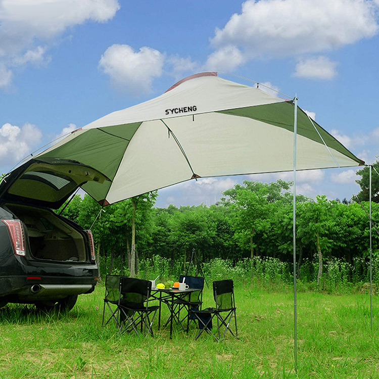 SYCHENG Portable Waterproof Car Rear Tent Outside Camping Shelter Outdoor Car Tent Trailer Tent Roof Top for Beach
