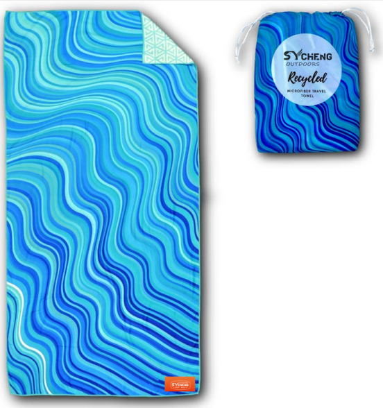 SYCHENG Sand Free Beach Towelquick drying light water absorbent microfiber printing multifunctional custom beach towel