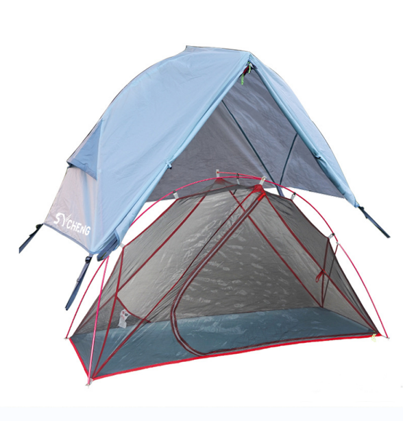 SYCHENG Outdoor camping off ground tent, single person foldable portable aluminum alloy mosquito net, weather proof, UV resistant fishing tent