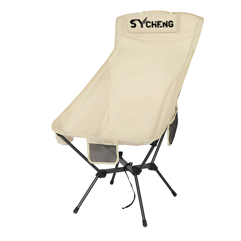 SychengOutdoor portable camping chair, outdoor lightweight folding chair, adult compact beach chair, adjustable height folding chair, suitable for backpacking, travel, hiking, fishing, and can support